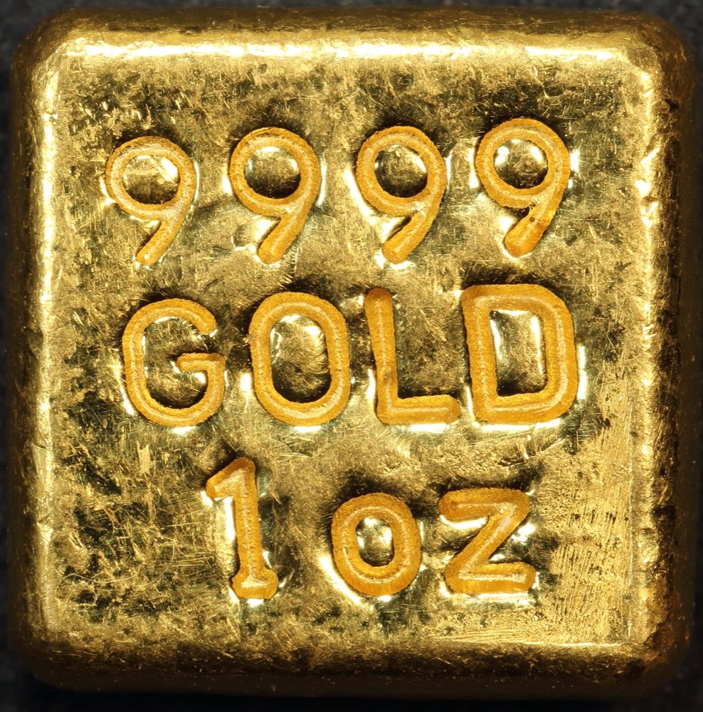 Gold Bullion Australia 1ozt Cast Gold Ingot 99.99% Pure