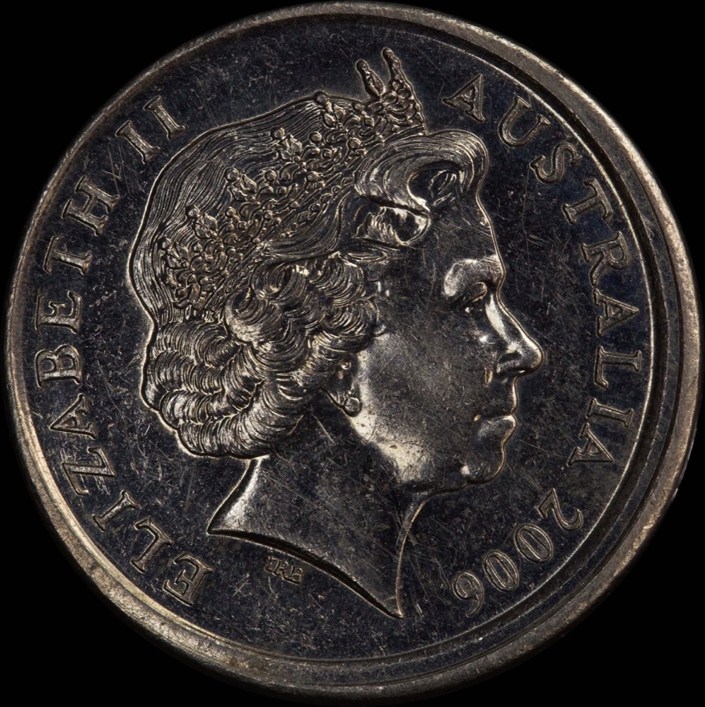 2006 5 Cent 2mm Offstrike Error about Unc