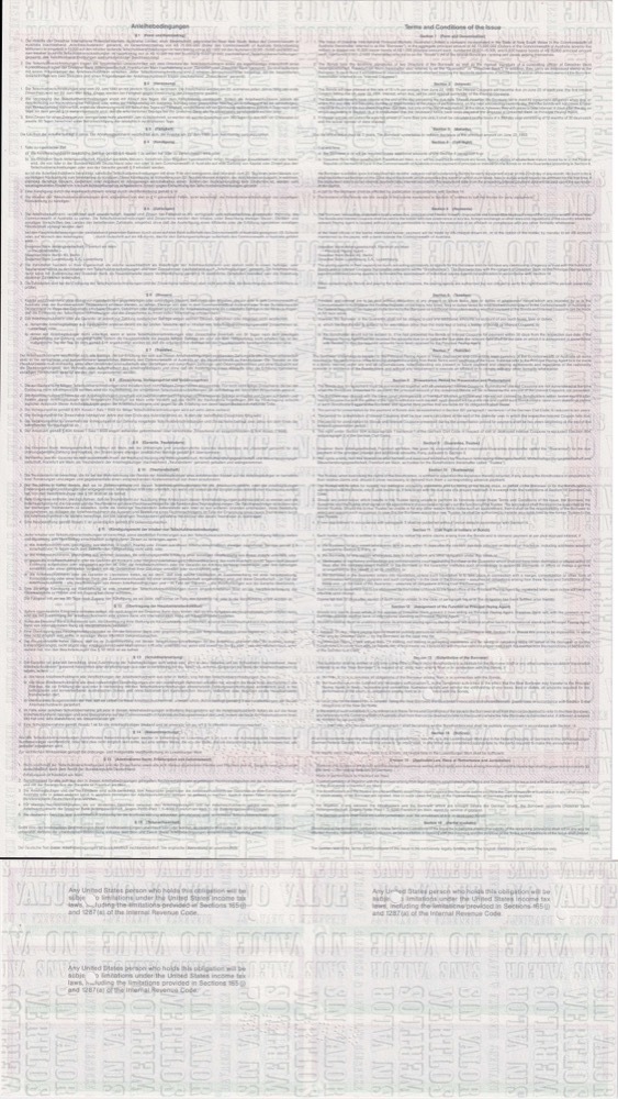 One Thousand Dollar Specimen Bearer Bond 1990 Dresdner Australia product image
