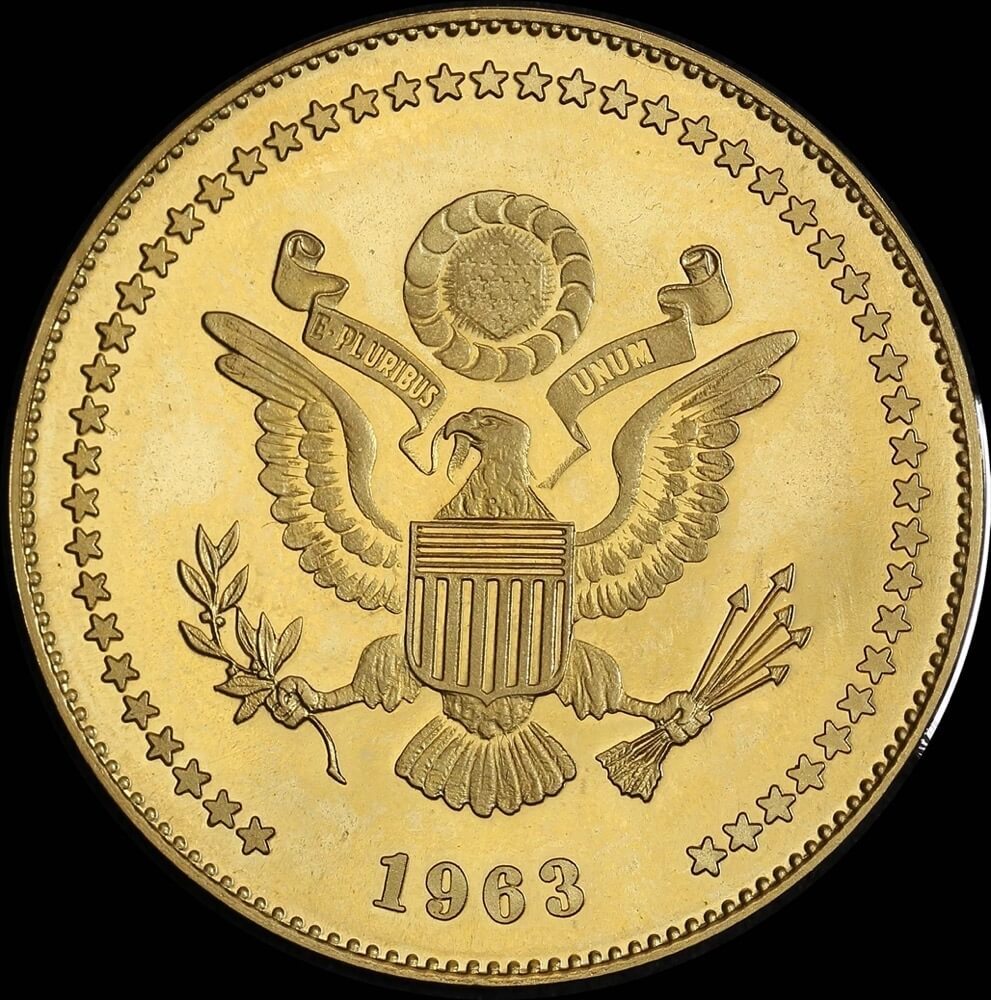 USA 1963 Gold Medallion John F Kennedy 35th President product image