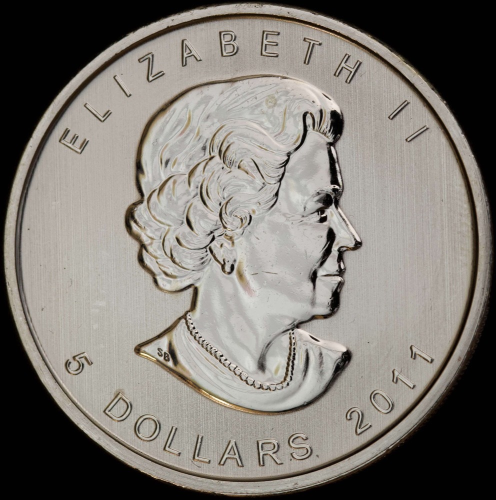 Canada 2011 Silver 5 Dollar 1oz Maple Leaf Uncirculated 