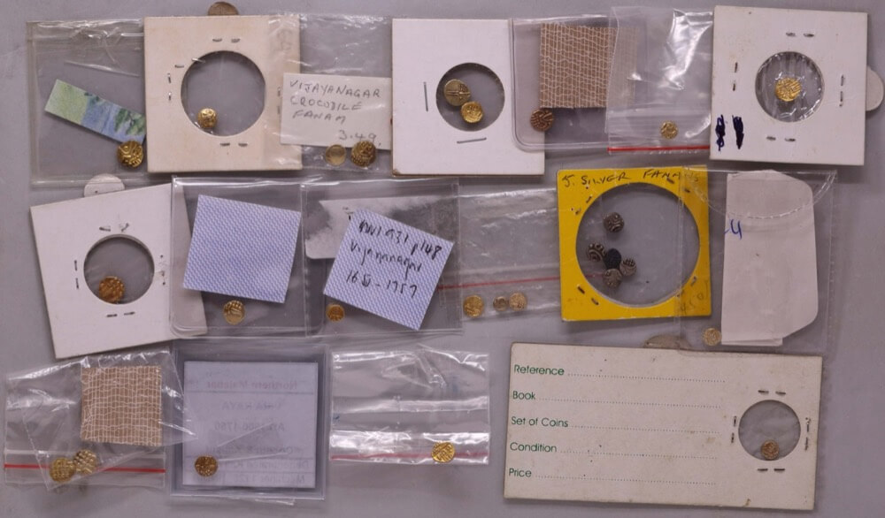 Group of 25 Indian Gold and Silver Fanams product image