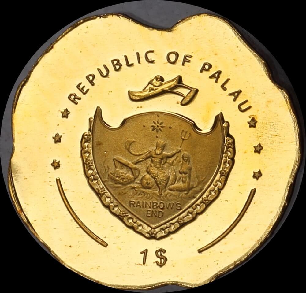 Palau 2008 Gold 1 Dollar Proof Red Poppy product image