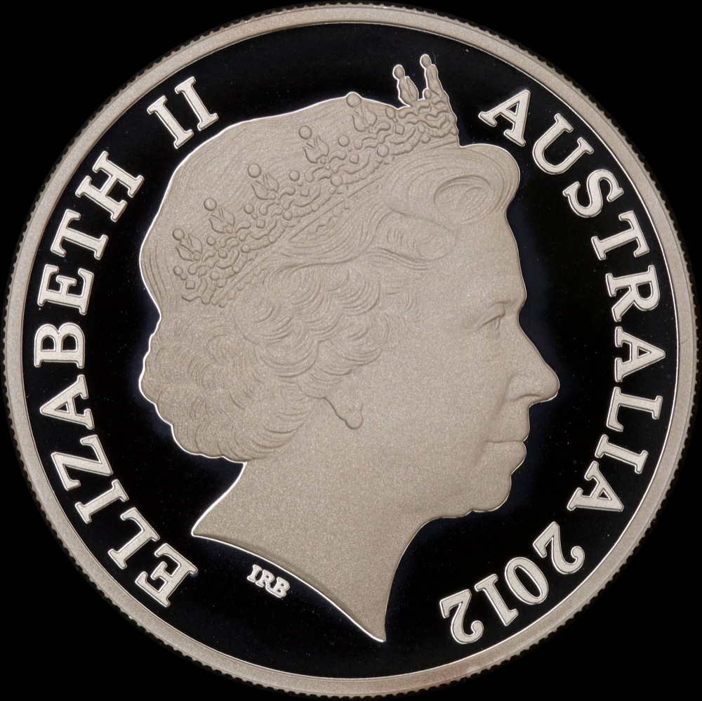 2012 Silver 1 Dollar Coin Coloured Dragon product image