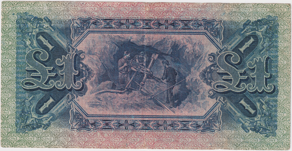 1918 One Pound Cerutty/Collins R21 about VF