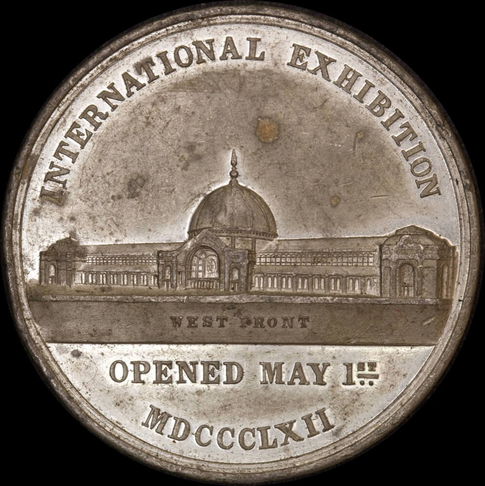 1862 White Metal Medallion Pinches International Exhibition EF
