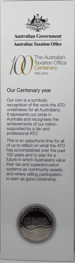 2010 20 Cent Uncirculated Coin ATO Centenary