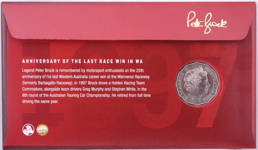 2022 50 Cent PNC Peter Brock Perth Stamp Coin Show Gold Overprint product image