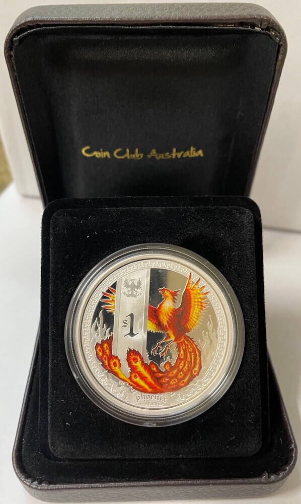 Tuvalu 2013 Silver 1 Dollar Proof Mythical Creatures - Phoenix product image
