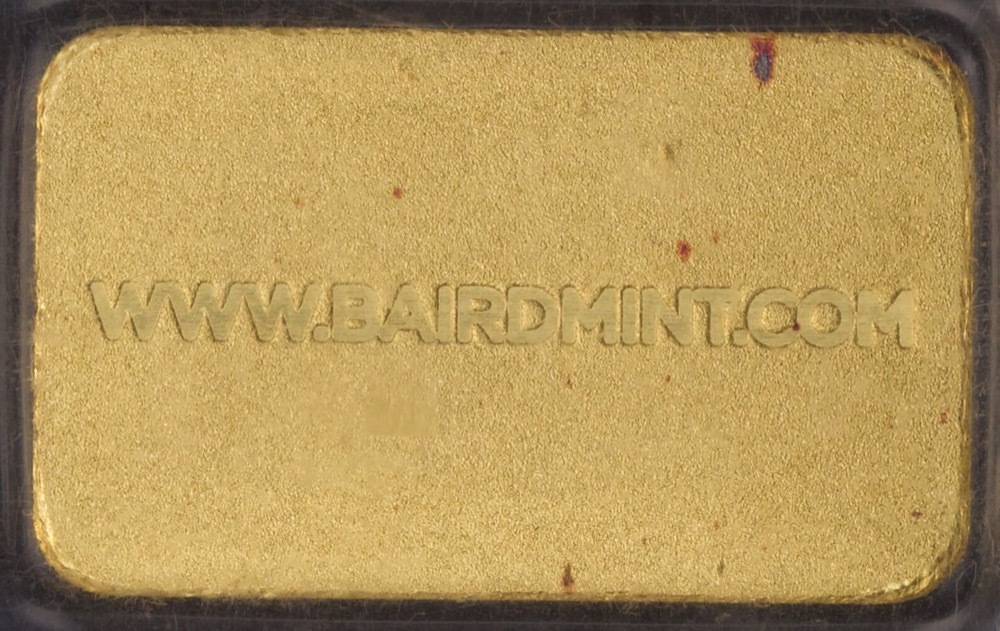 Baird Mint Fine Gold 2.5 gram Minted Ingot