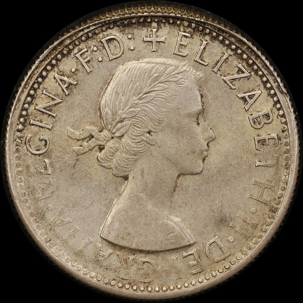 1956 Florin Obverse Elliptical Brockage Error Extremely Fine product image