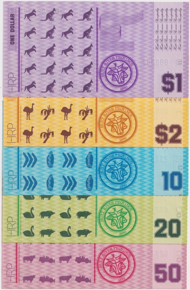 Hutt River Province (Australia) 1974 Set of 5 Banknotes Uncirculated product image