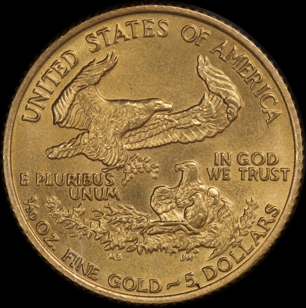 USA 1986 Gold 5 Dollars 1/10oz Liberty Uncirculated product image