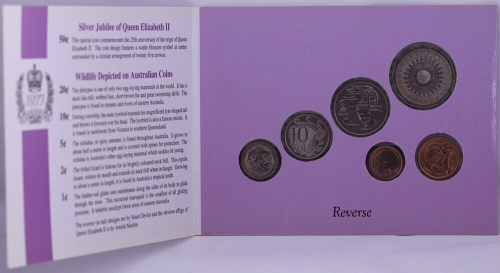 1977 Uncirculated Mint Coin Set Sherwoods QEII Silver Jubilee