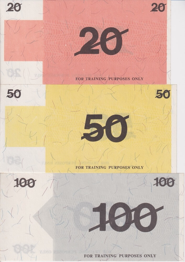 Set of Paper Decimal Training Notes (1985 ~ 1996) Uncirculated product image