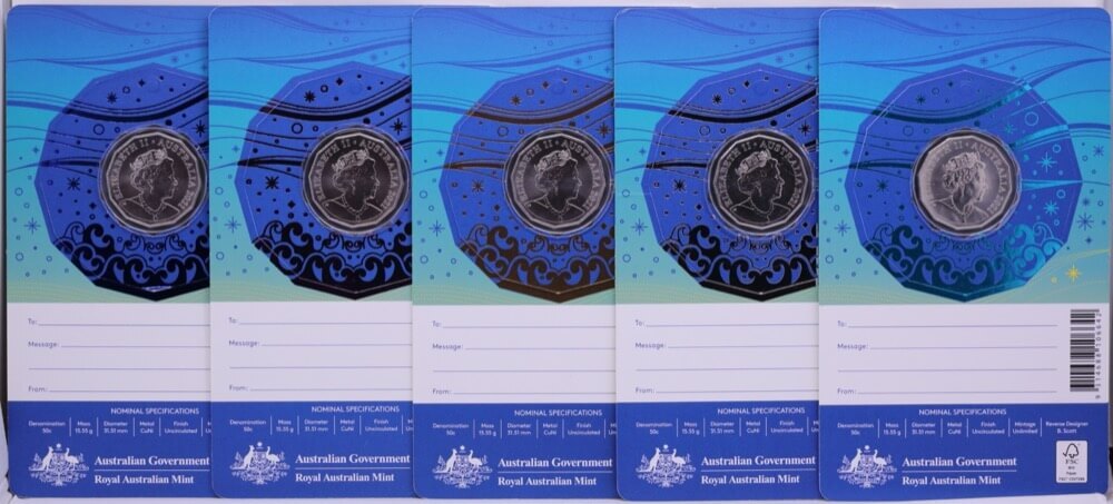 2021 50 Cent Uncirculated 5 Coin Set Christmas Summer in Australia product image