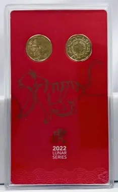 2022 1 Dollar Uncirculated Coin Pair Lunar Series Tiger product image