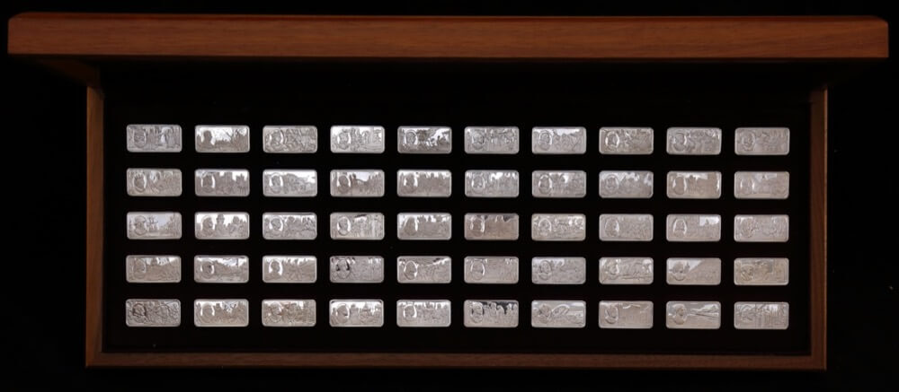 Great Britain 1973 Silver 50 Ingot Set 1000 Years of British Monarchy