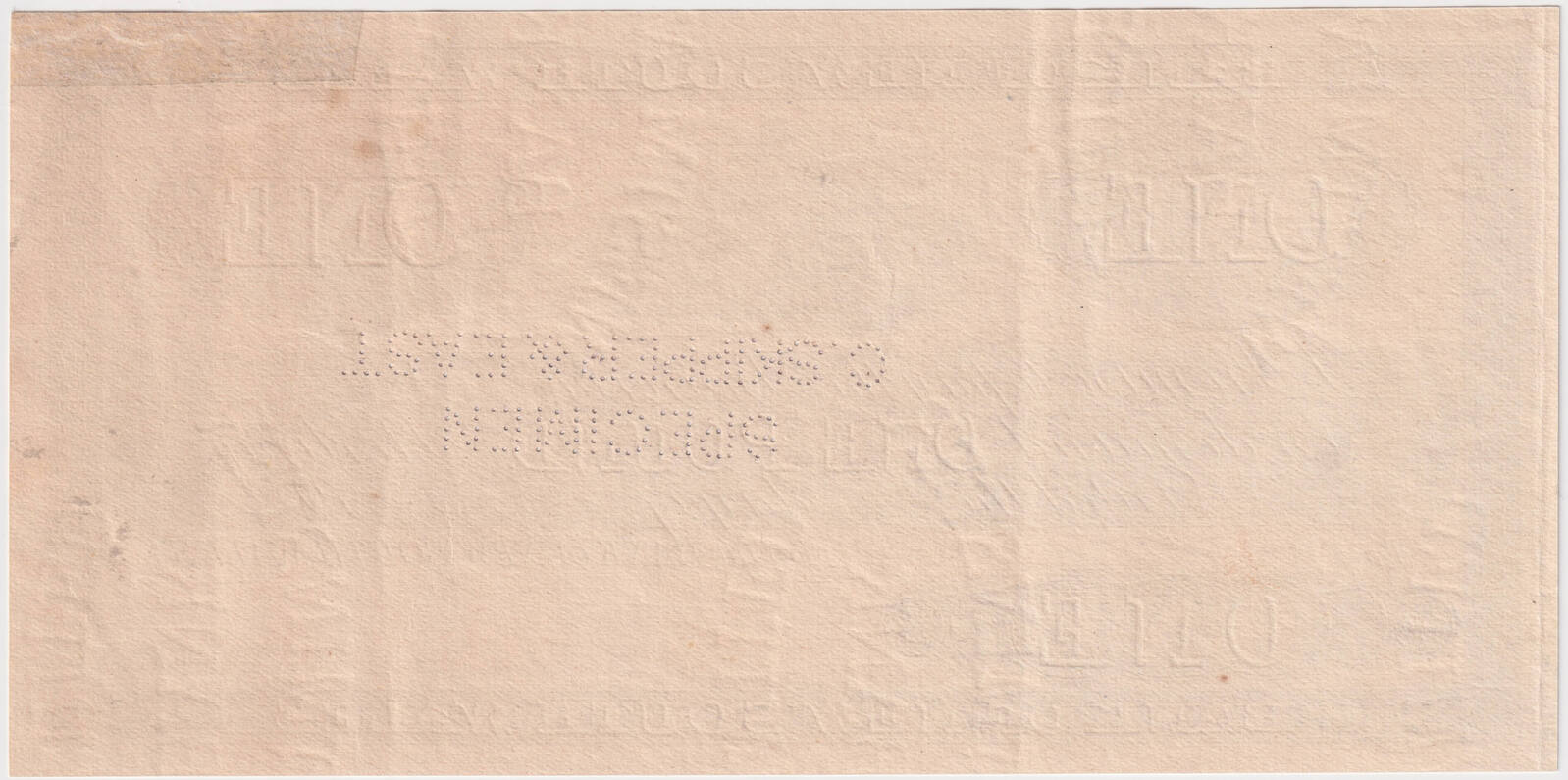 New Zealand Bank of NSW 1923 1 Pound Unissued Specimen Pick# S.162 good EF