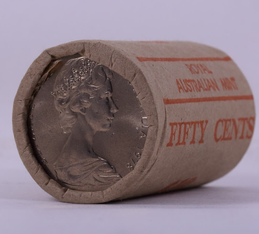 1978 50 Cent Mint Roll - Heads / Tails