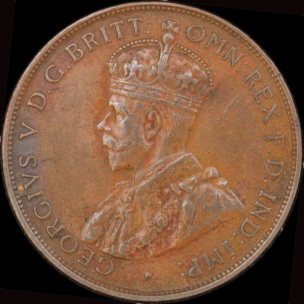 1925 Penny Broken N Variety about EF