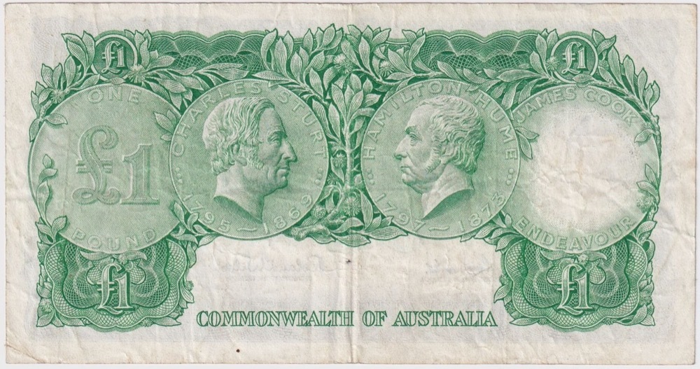 1961 One Pound Coombs/Wilson Last Prefix HK/65 R34bL Fine product image