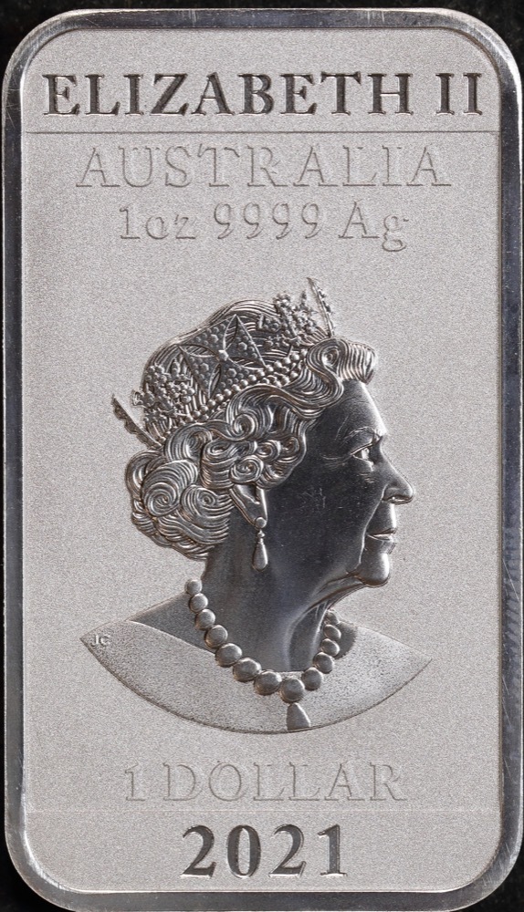 2021 Silver 1oz Rectangular Bullion Coin Lunar Dragon