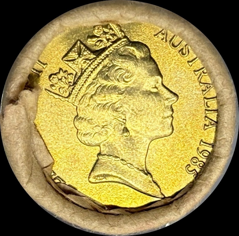 1985 One Dollar Coin Mint Roll Mob of Roos Heads/Tails