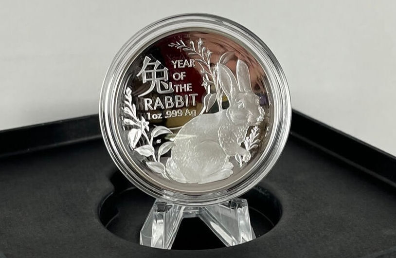 2023 Silver 5 Dollar Domed Proof Coin Lunar Rabbit product image