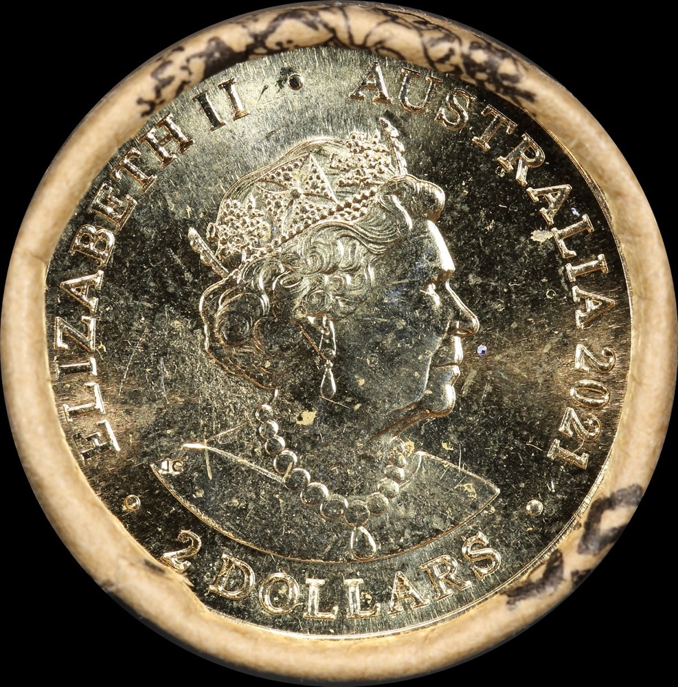 2021 2 Dollar Mint Roll Coloured Indigenous Military Service Heads / Tails