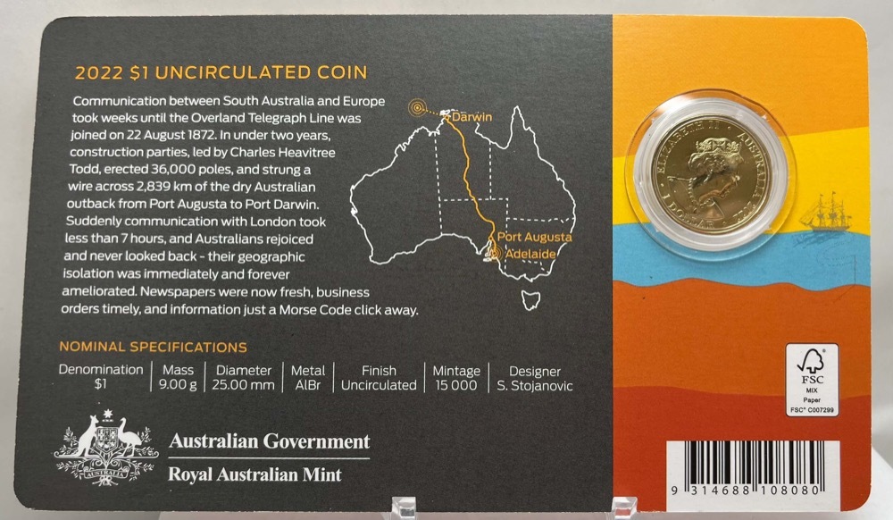 2022 Carded 1 Dollar Coin Overland Telegraph Sterling Currency 1-dollar-printables-1dollarprintables-profile-pinterest