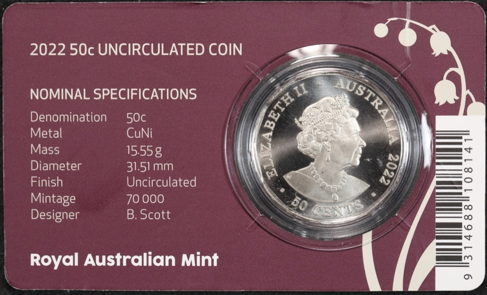 2022 50 Cent Uncirculated Coin QEII Platinum Jubilee product image