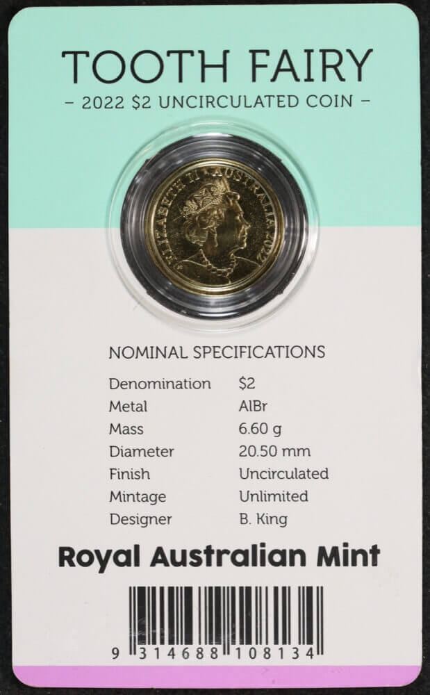 2022 2 Dollar Uncirculated Coin Tooth Fairy