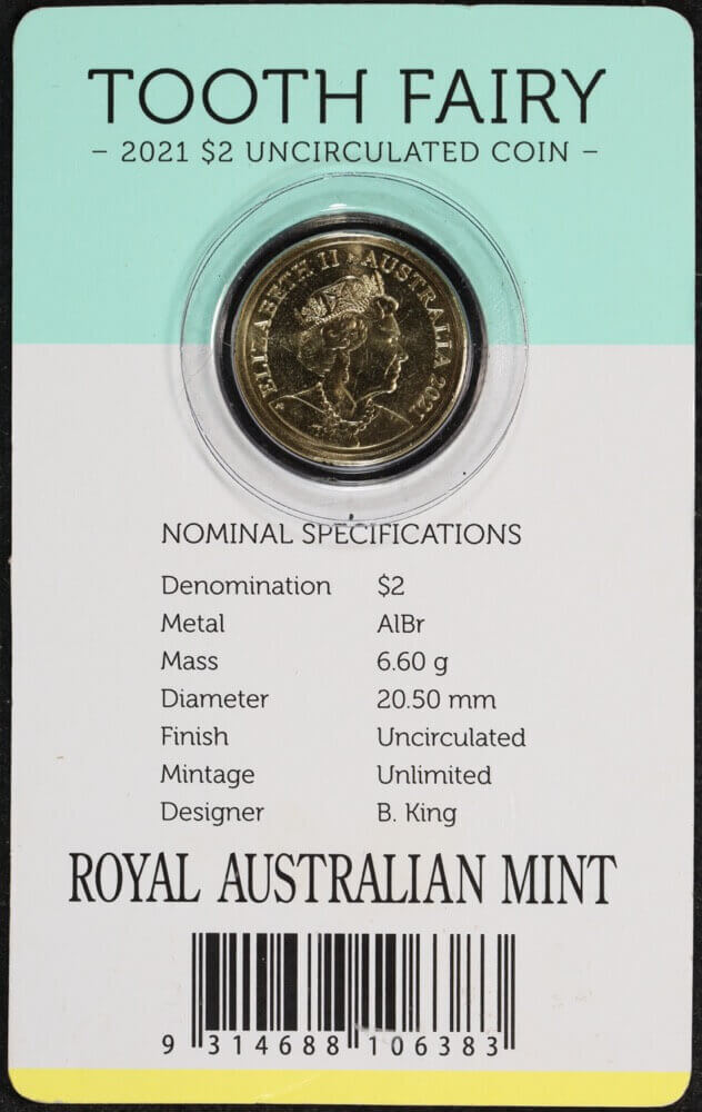 2021 2 Dollar Uncirculated Coin Tooth Fairy