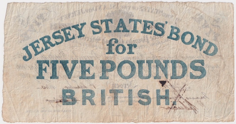 Jersey 1840 5 Pound Bond Pick A1b Very Fine product image