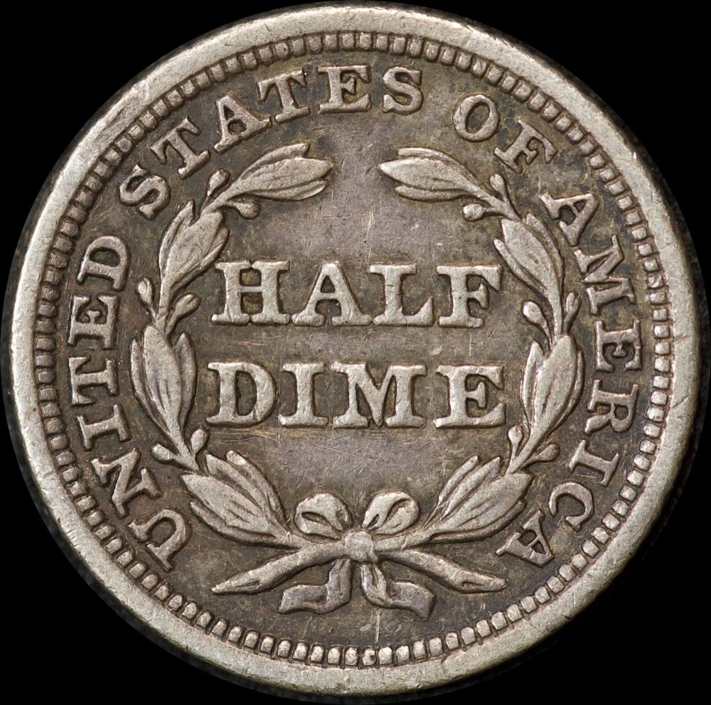 United States 1844 Silver Half Dime good VF product image