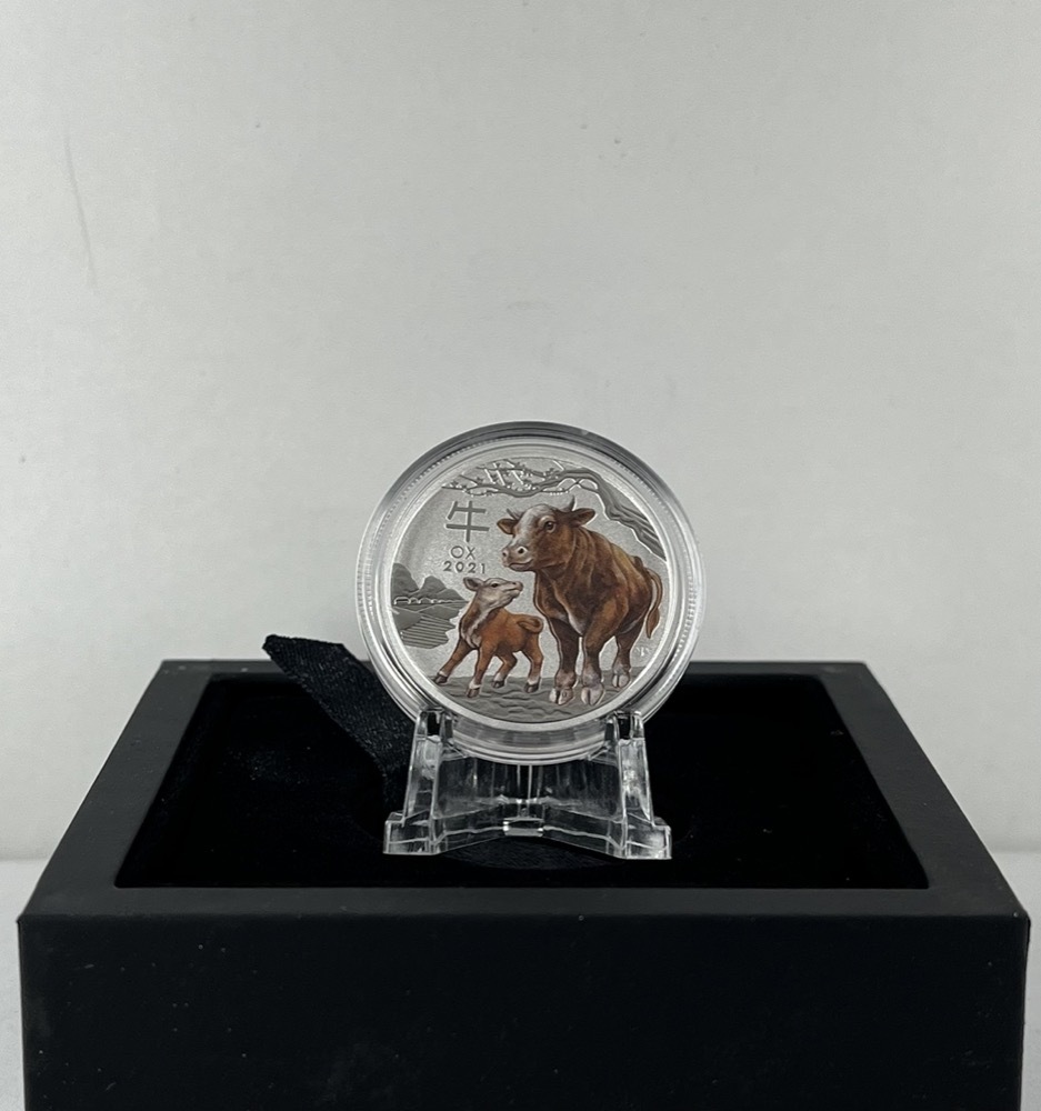 2021 Silver 1/2oz Coloured Coin Year of the Ox product image