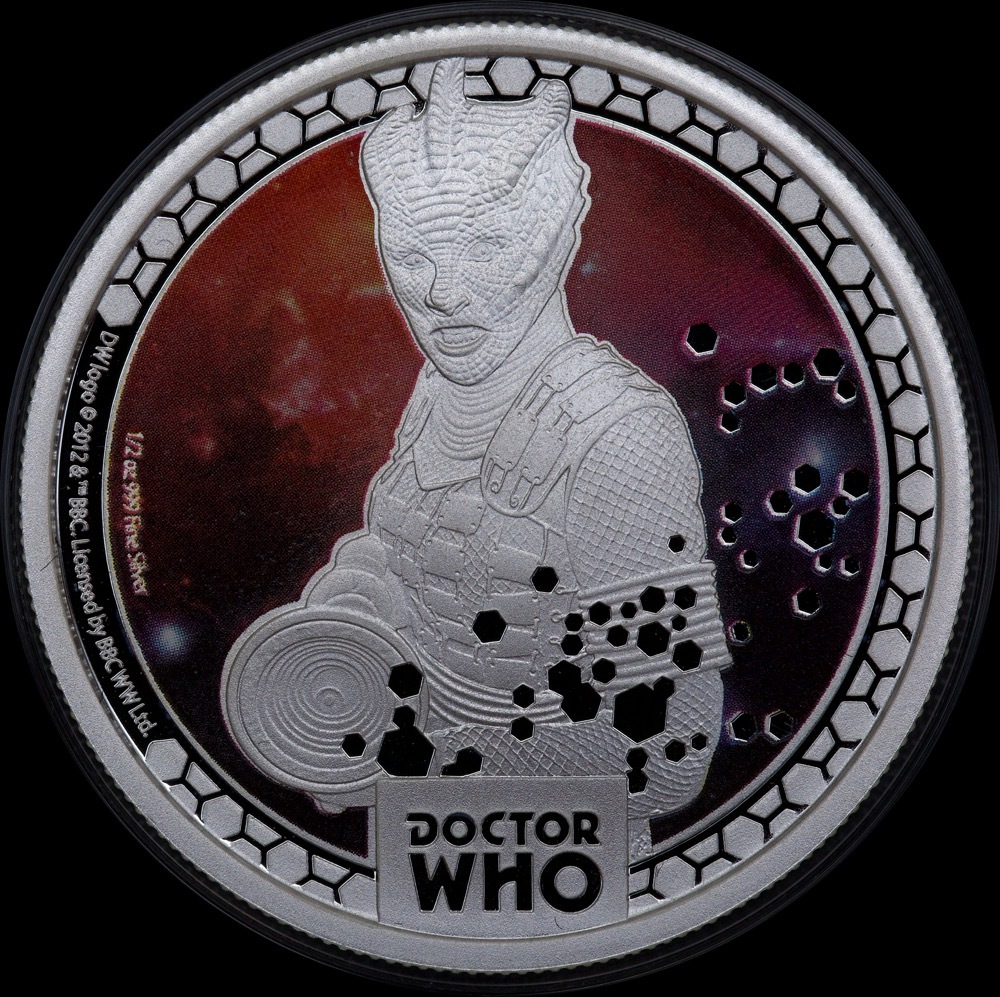 Niue 2014 Silver 1 Dollar Proof Coin Dr Who Silurians product image
