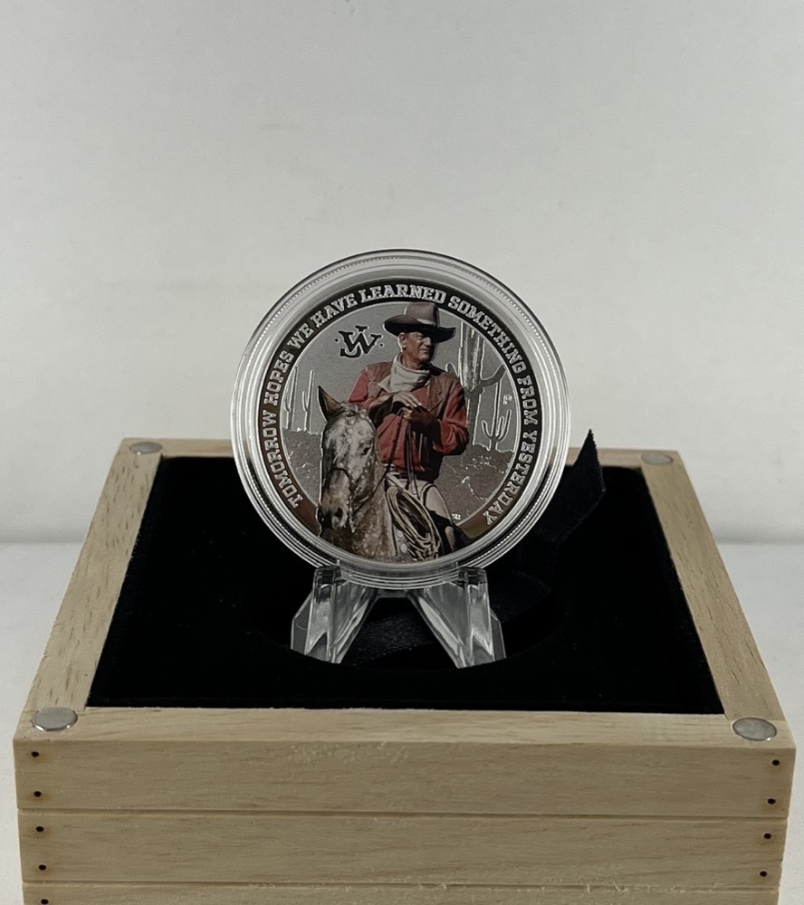Tuvalu 2022 Silver $1 Coloured Coin John Wayne product image