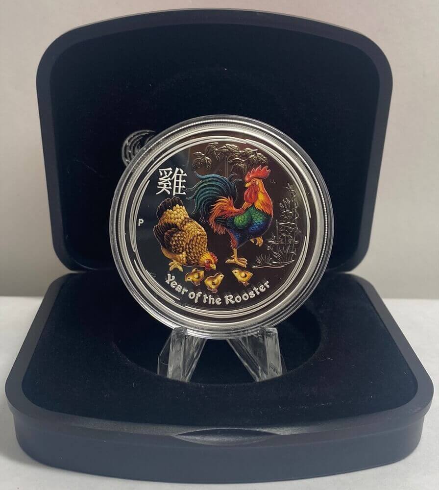 2017 Silver 1oz Coloured Coin Year of the Rooster product image