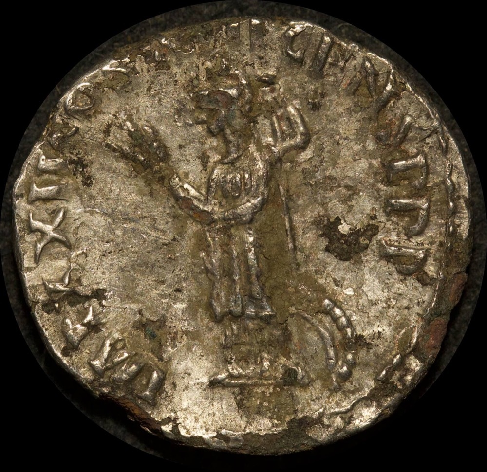 Ancient Rome (Imperial) 81-96AD Domitian Plated Fourre Denarius good Fine product image