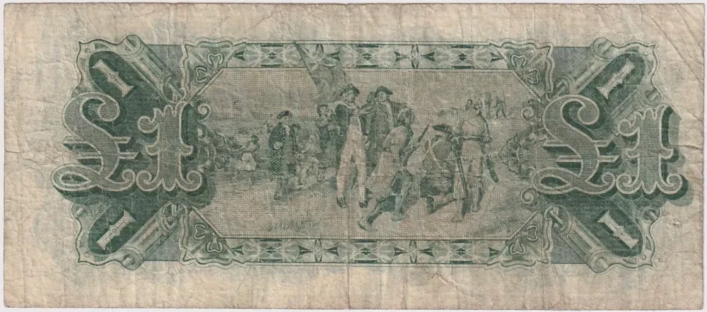 1923 One Pound Miller/Collins R23b about Fine