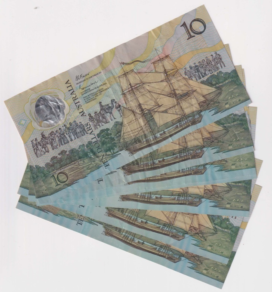 1988 $10 Note Bicentennial 2nd issue Johnston/Fraser R310B Great Condition