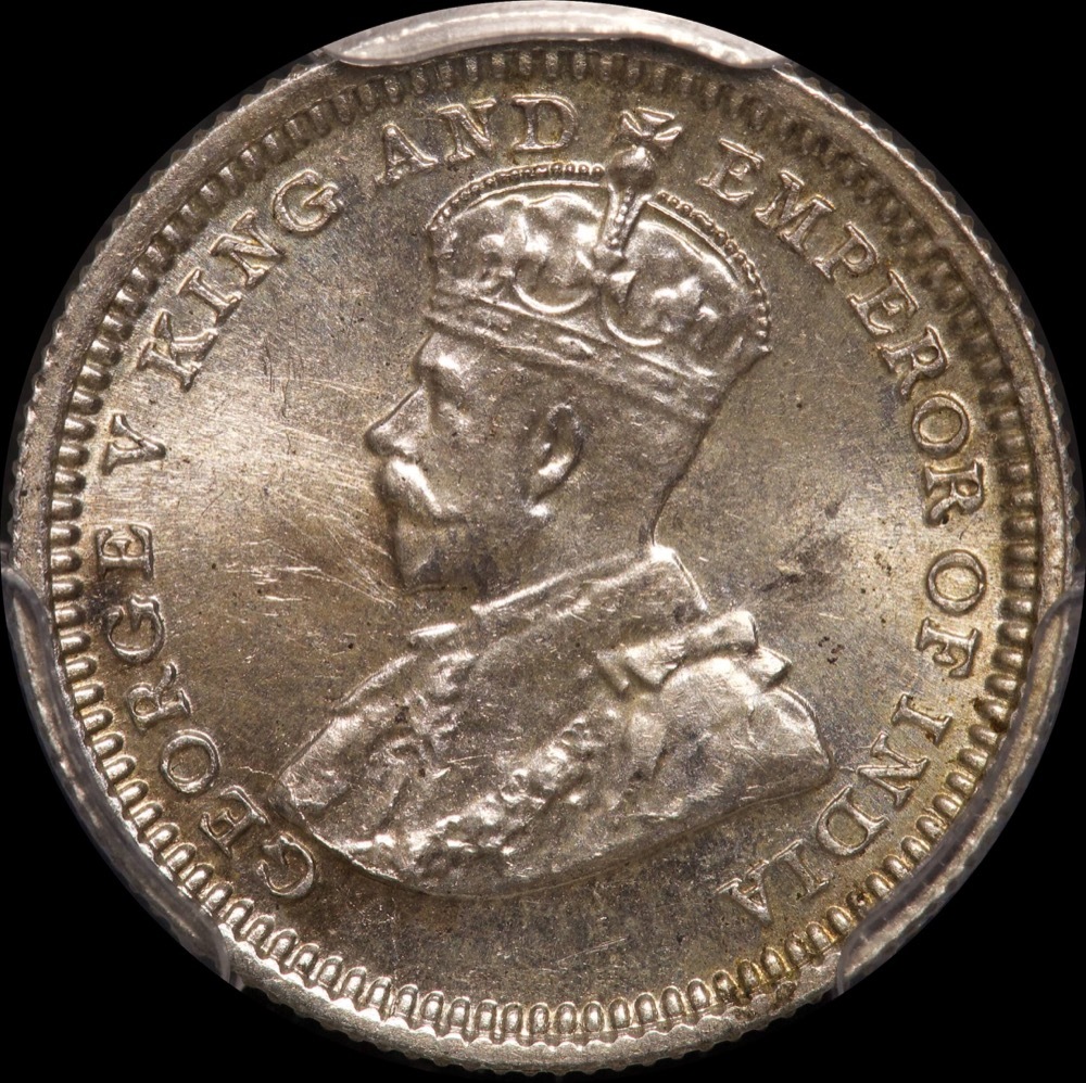 Hong Kong 1932 Silver 5 Cents KM# 18 PCGS MS63