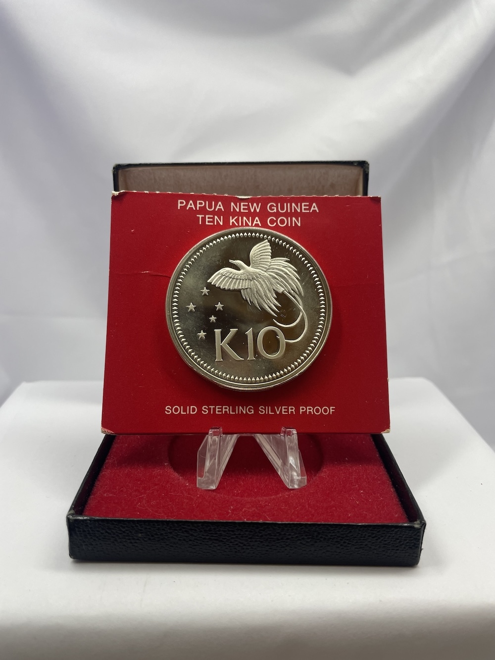 Papua New Guinea 1975 Silver Proof 10 Kina Bird of Paradise product image