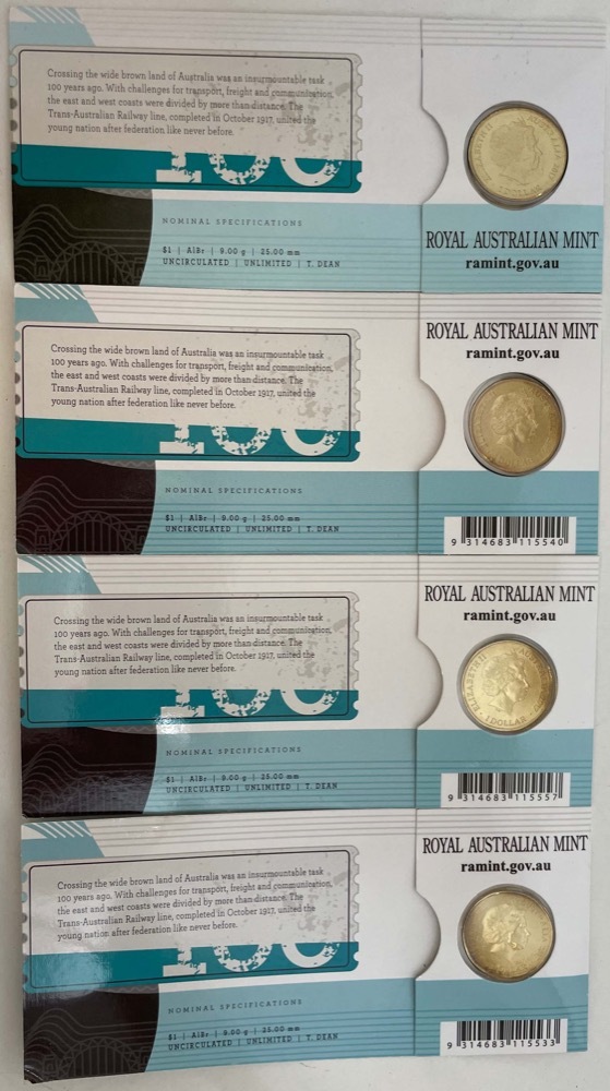 2017 1 Dollar Uncirculated 4 Coin Set Trans-Australian Railway product image