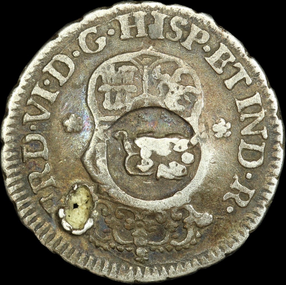 Jamaica 1758 Silver 5 Pence KM# 1.3 good VF product image