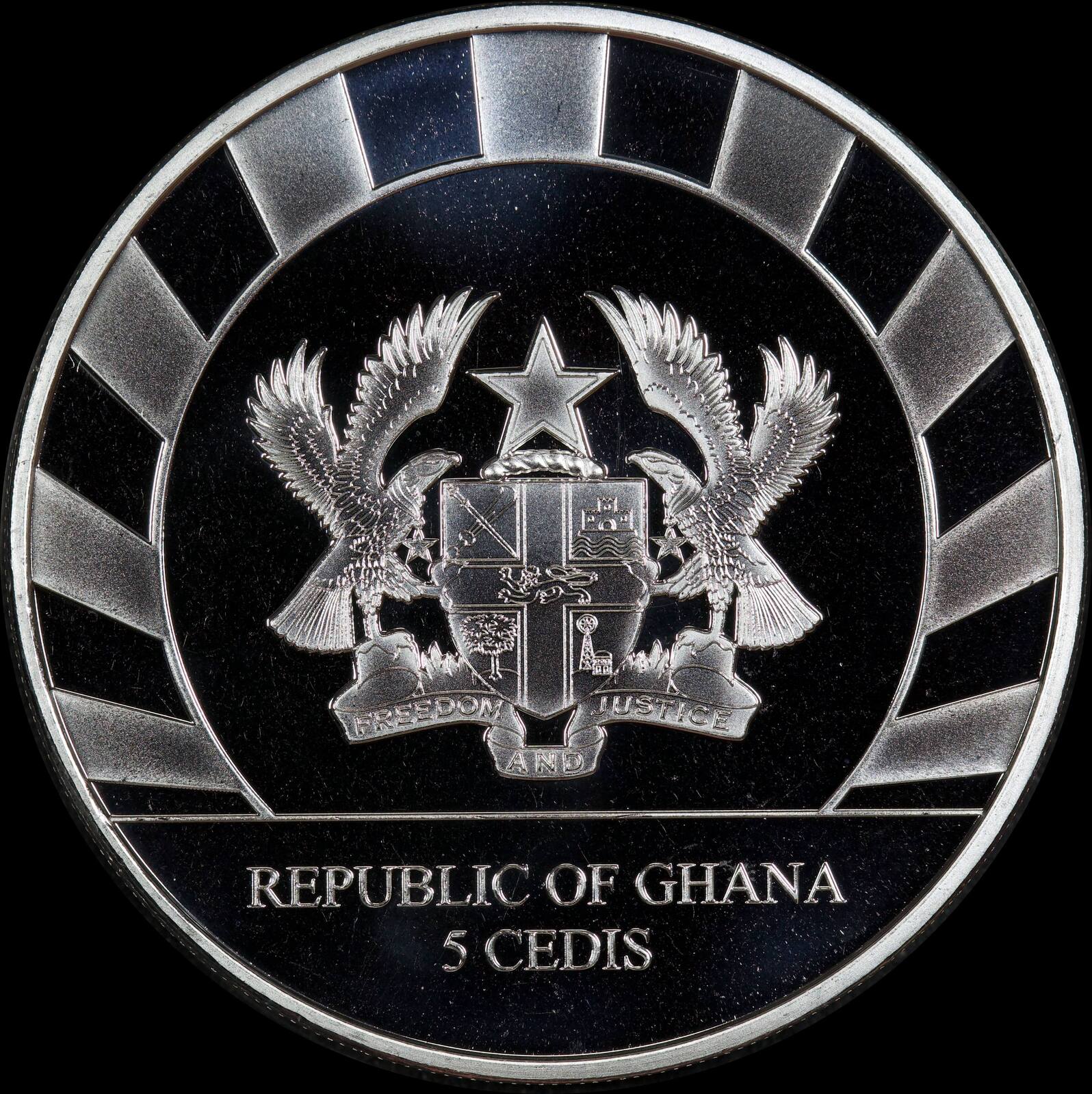 Ghana 2019 Silver 1oz Giants Of The Ice Age Irish Elk Unc product image