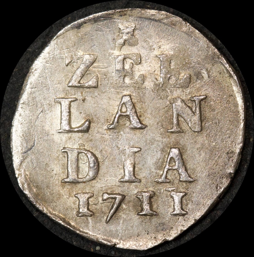 Netherlands (Zeeland) 1711 Silver 2 Stuivers KM#59 GEF ex Zuytdorp Shipwreck