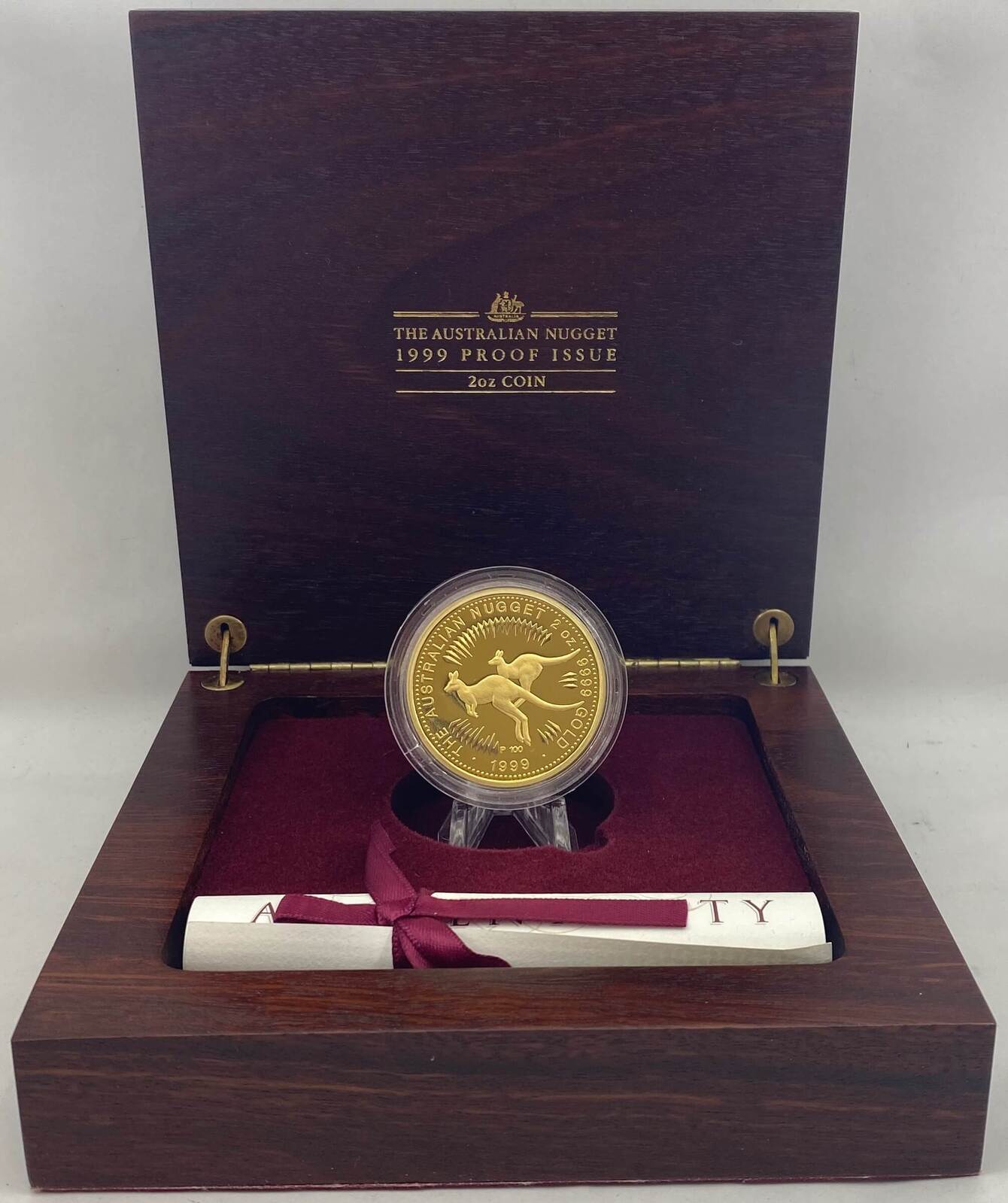 1999 Gold 2oz Proof Kangaroo Nugget Coin